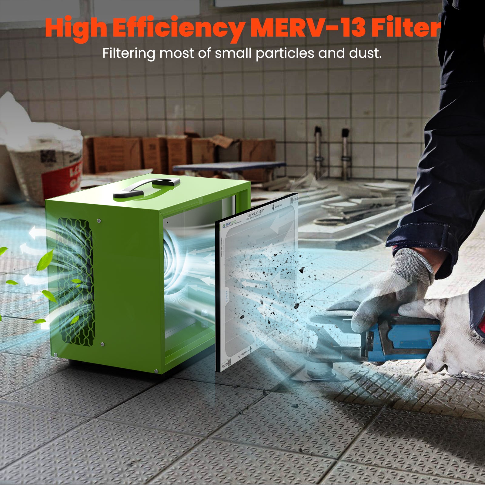 Abestorm 780 CFM Portable Air Filtration System For Woodworking Shops | DecDust 780S