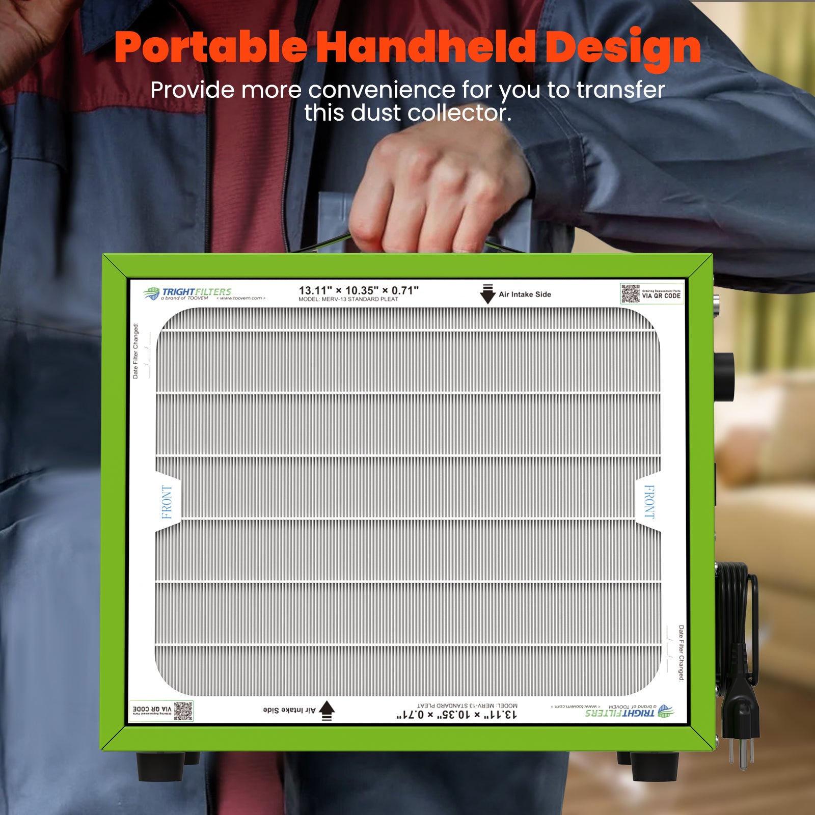 Abestorm 780 CFM Portable Air Filtration System For Woodworking Shops | DecDust 780S