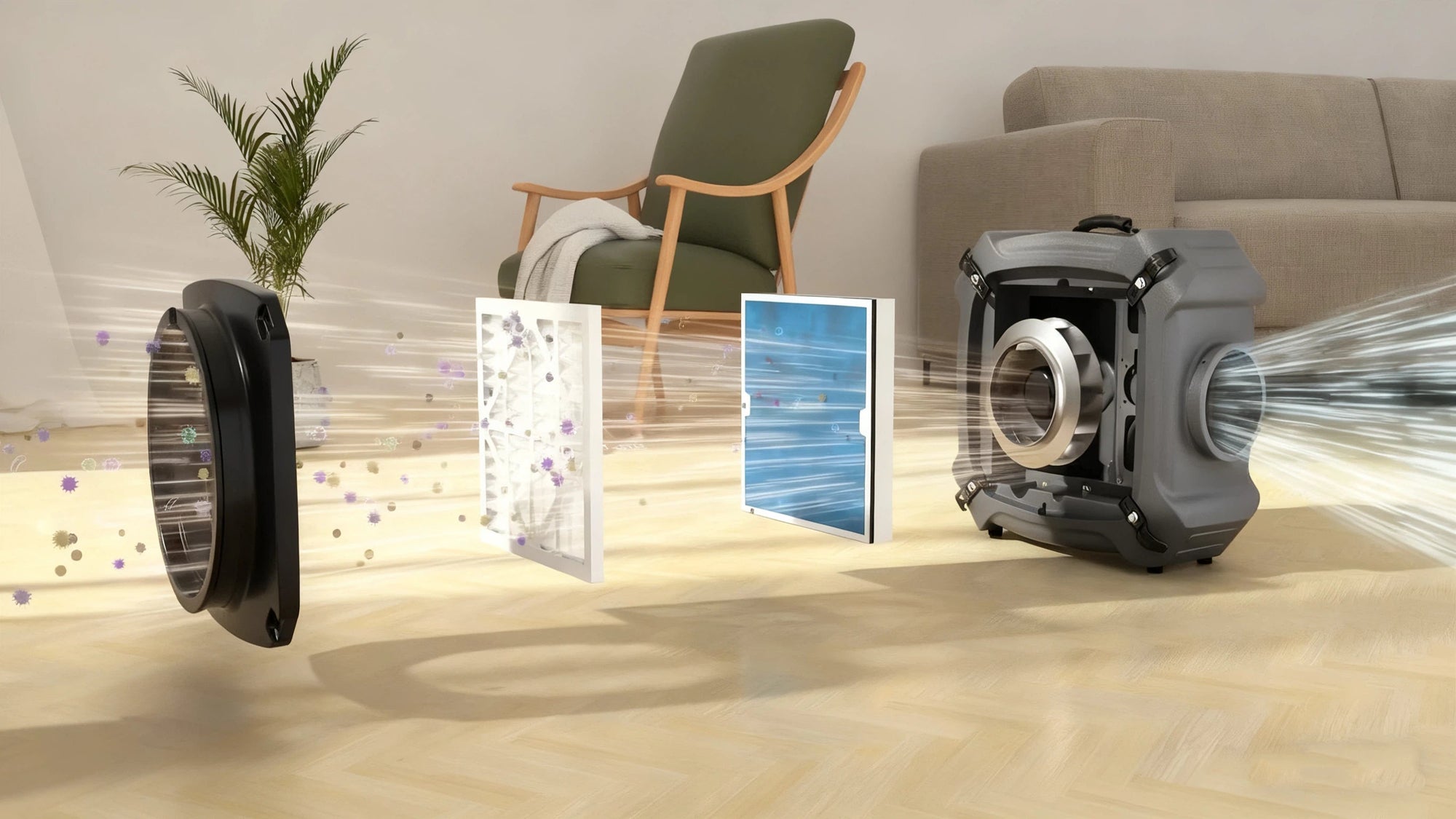 HEPA 550 Air Purifier 3-stage Filtration System Teardown