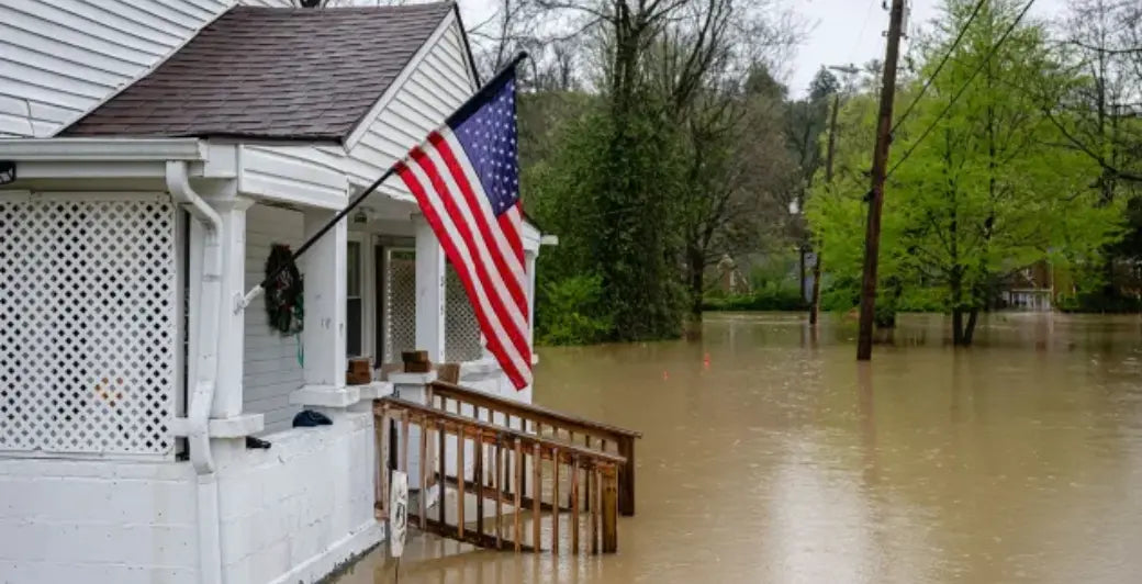 The house was flooded