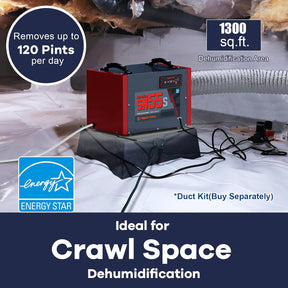 Abestorm 120 PPD Crawl Space Dehumidifier with Pump and Drain Hose | Guardian SN55S | Energy Star Certified