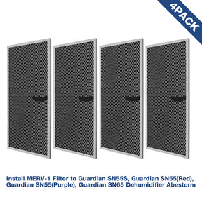 Abestorm 4-Pack MERV-1 Filter Replacement Set for Guardian SN55S/SNS65