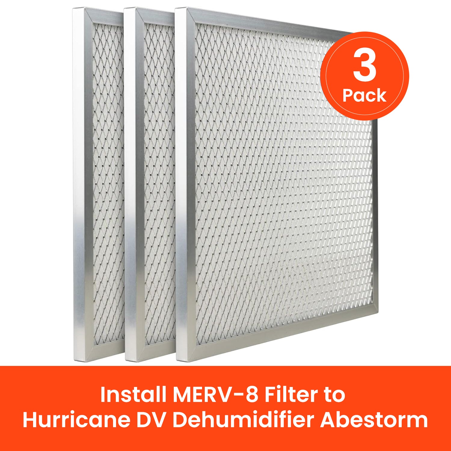 Abestorm 3 Pack MERV-8 Filter for Hurricane DV