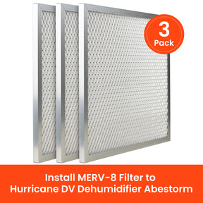 Abestorm 3 Pack MERV-8 Filter for Hurricane DV