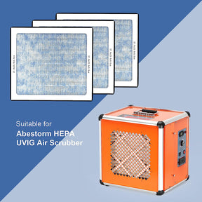 Abestorm HEPA/Activated Carbon Filter Replacement Set for HEPA UVIG Air Scrubber 3 Pack