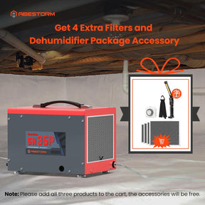 Abestorm 70 PPD Crawl Space Dehumidifiers with Pump and Drain Hose | Guardian SN35P | Energy Star Certified