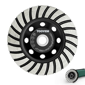 7 Inch Turbo Row Diamond Grinding Cup Wheel for Concrete Granite （7 in)