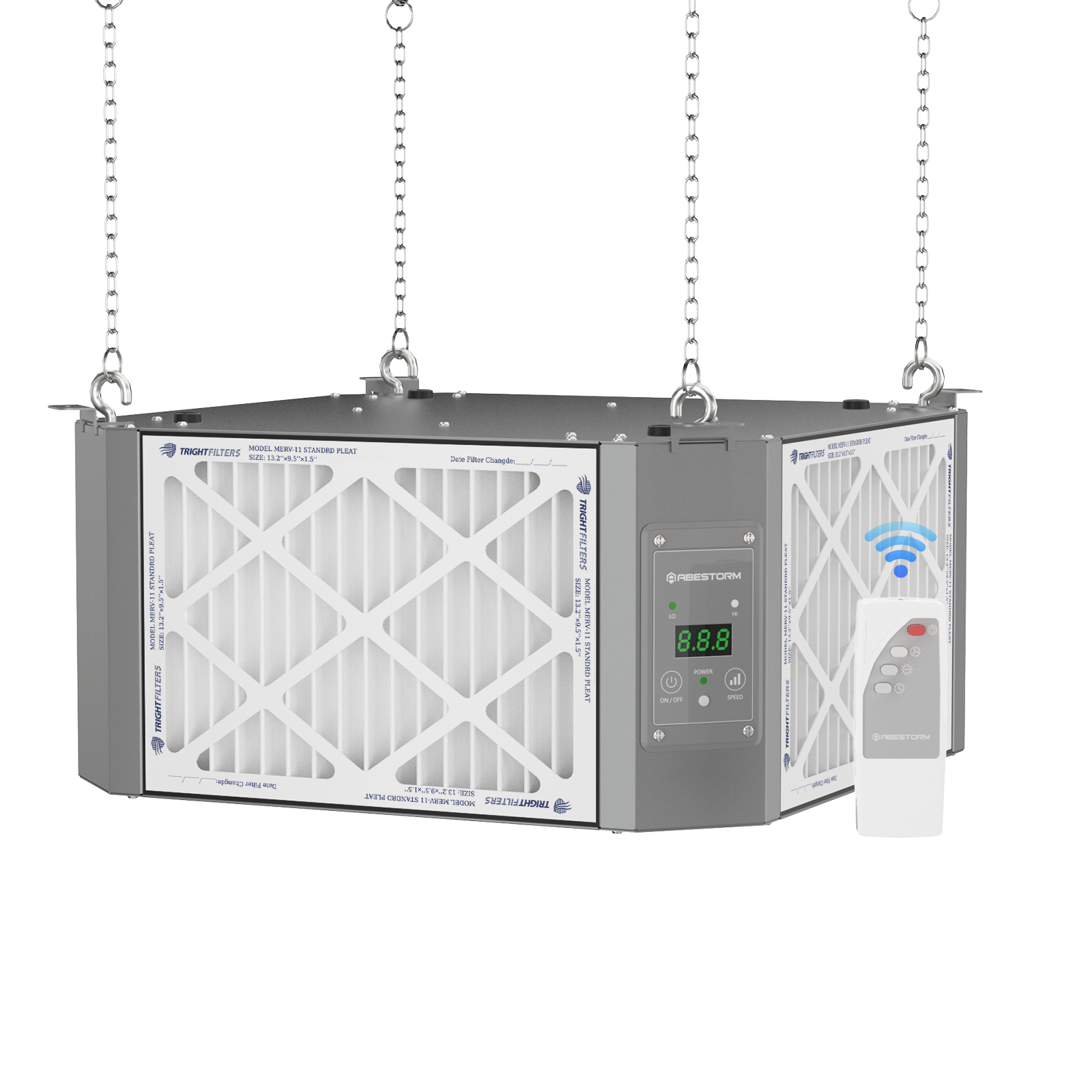 Air Filtration System Woodworking 1350 CFM Hanging Air Filter