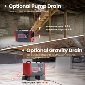 Abestorm 120 PPD Smart WIFI  Crawl Space Dehumidifier with Pump and Drain Hose | Guardian SNS65S