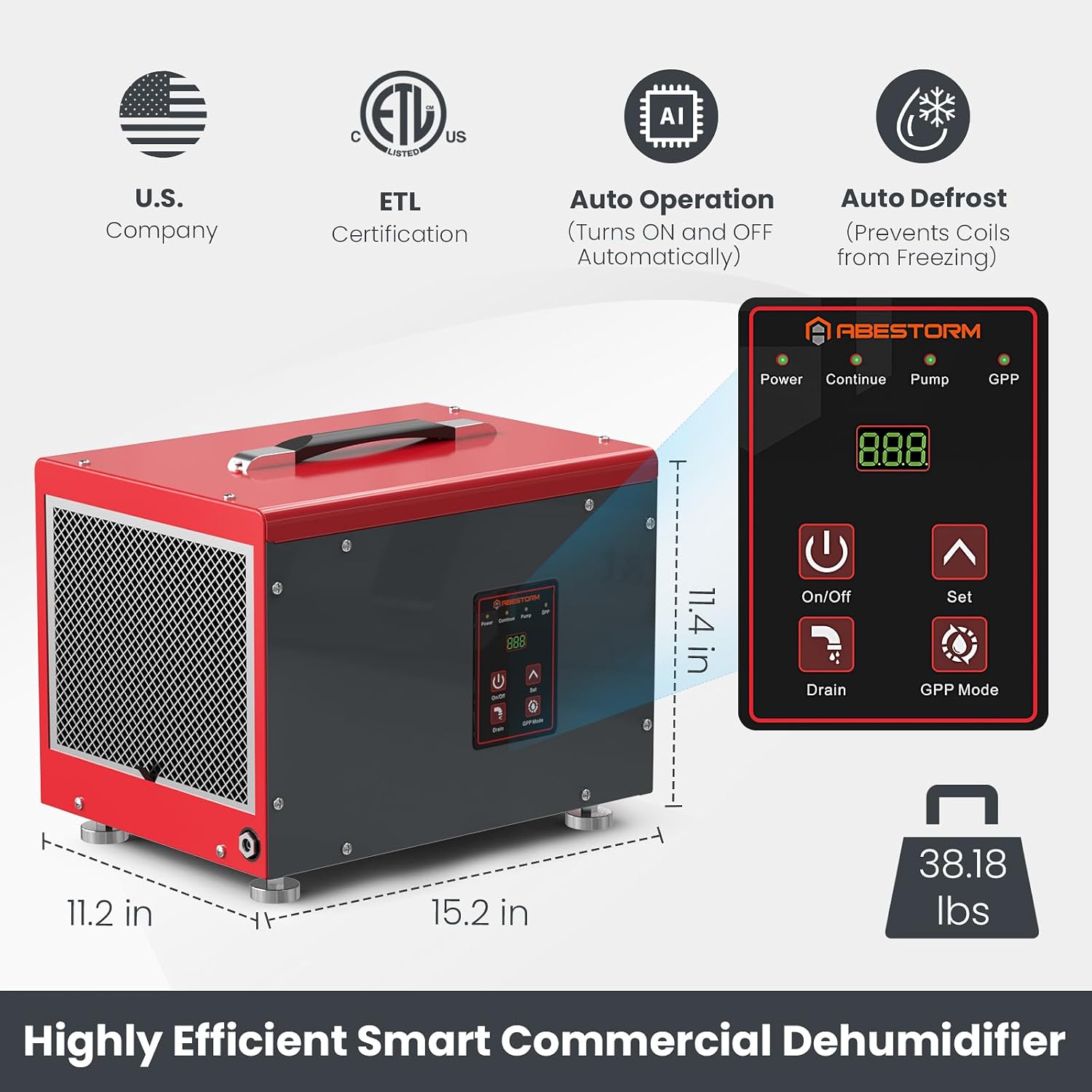 Abestorm 70 PPD Crawl Space Dehumidifiers with Pump and Drain Hose | Guardian SN35P