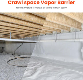 Abestorm 12 mil 10'x100' Crawl Space Vapor Barrier for Encapsulation and Moisture Control