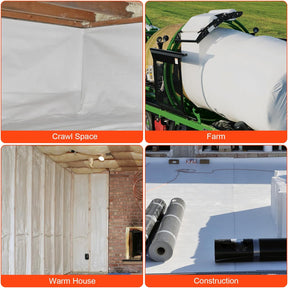 Abestorm 12 mil 10'x100' Crawl Space Vapor Barrier for Encapsulation and Moisture Control