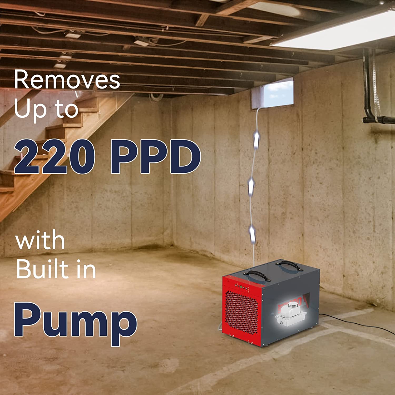 crawl space dehumidifier with pump