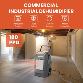 Abestorm Hurricane 85P 180 PPD Commercial Dehumidifier 2300 sq.ft w Abestorm Hurricane 85P 180 PPD Commercial Dehumidifier 2300 sq.ft w