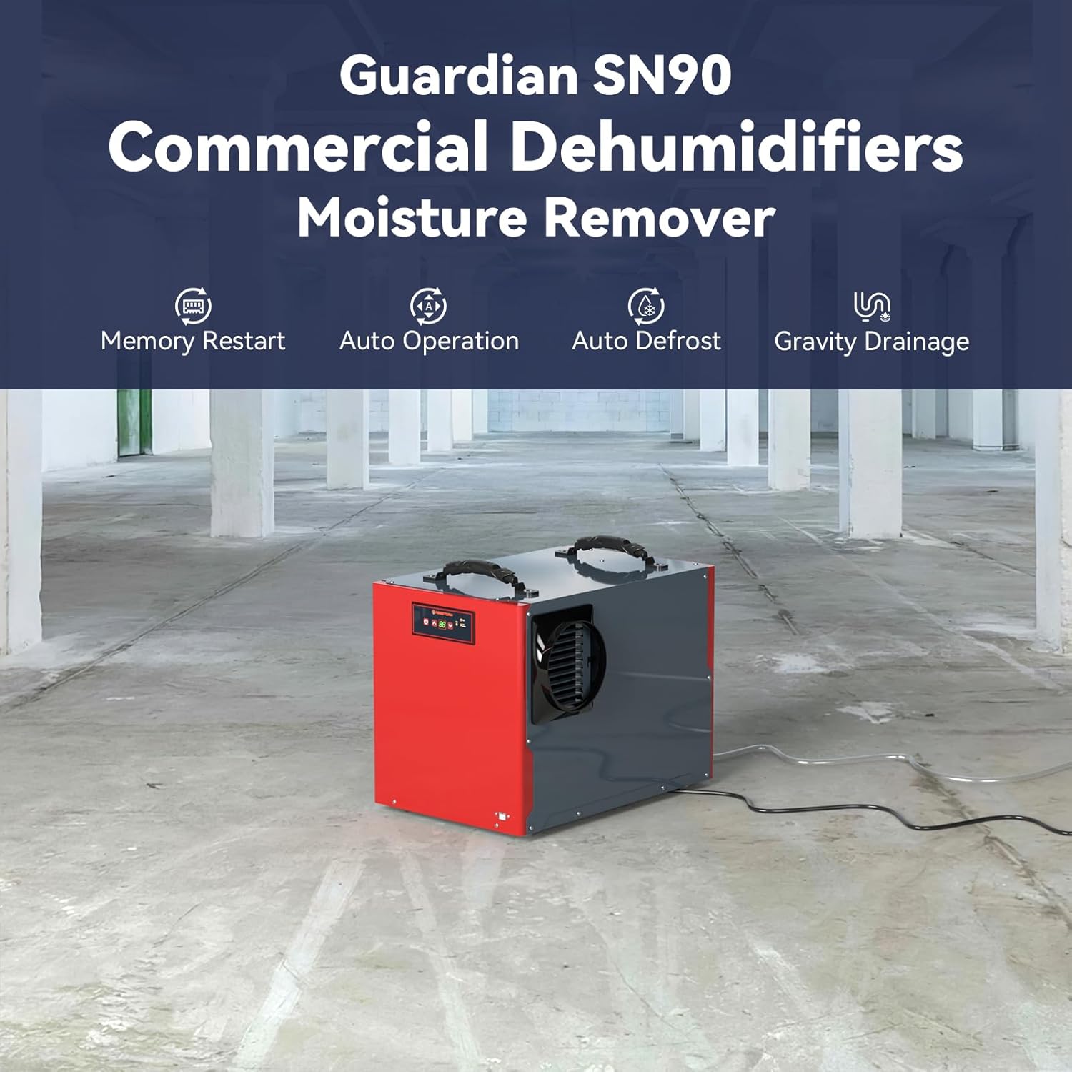 Abestorm 198 PPD Crawl Space Dehumidifier Size for 2,600 Sq. Ft | Guardian SN90