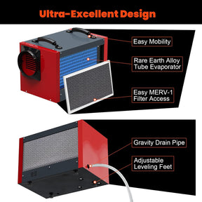 Abestorm 120 PPD Smart WIFI  Crawl Space Dehumidifier with Pump and Drain Hose | Guardian SN55S