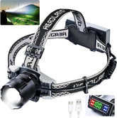LED Rechargeable Headlamp, 4 Modes USB Zoomable Head Lamp