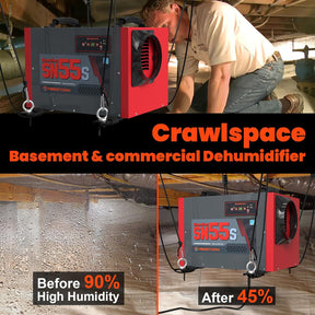 Abestorm 120 PPD Smart WIFI  Crawl Space Dehumidifier with Pump and Drain Hose | Guardian SN55S
