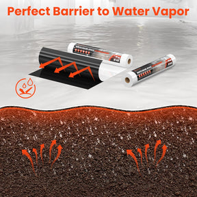 Abestorm 10 mil 10'x100' Crawl Space Vapor Barrier for Encapsulation and Moisture Control