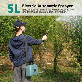 Electric Sprayer with USB Rechargeable Handle, 2 Mist Nozzles and Adjustable Shoulder Strap