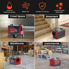 Abestorm 120 PPD Smart WIFI  Crawl Space Dehumidifier with Pump and Drain Hose | Guardian SNS65S