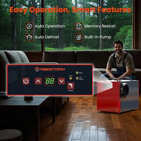 Abestorm 198 PPD Crawl Space Dehumidifier with Pump and Drain Hose | Guardian SNS90 | Energy Star Certified