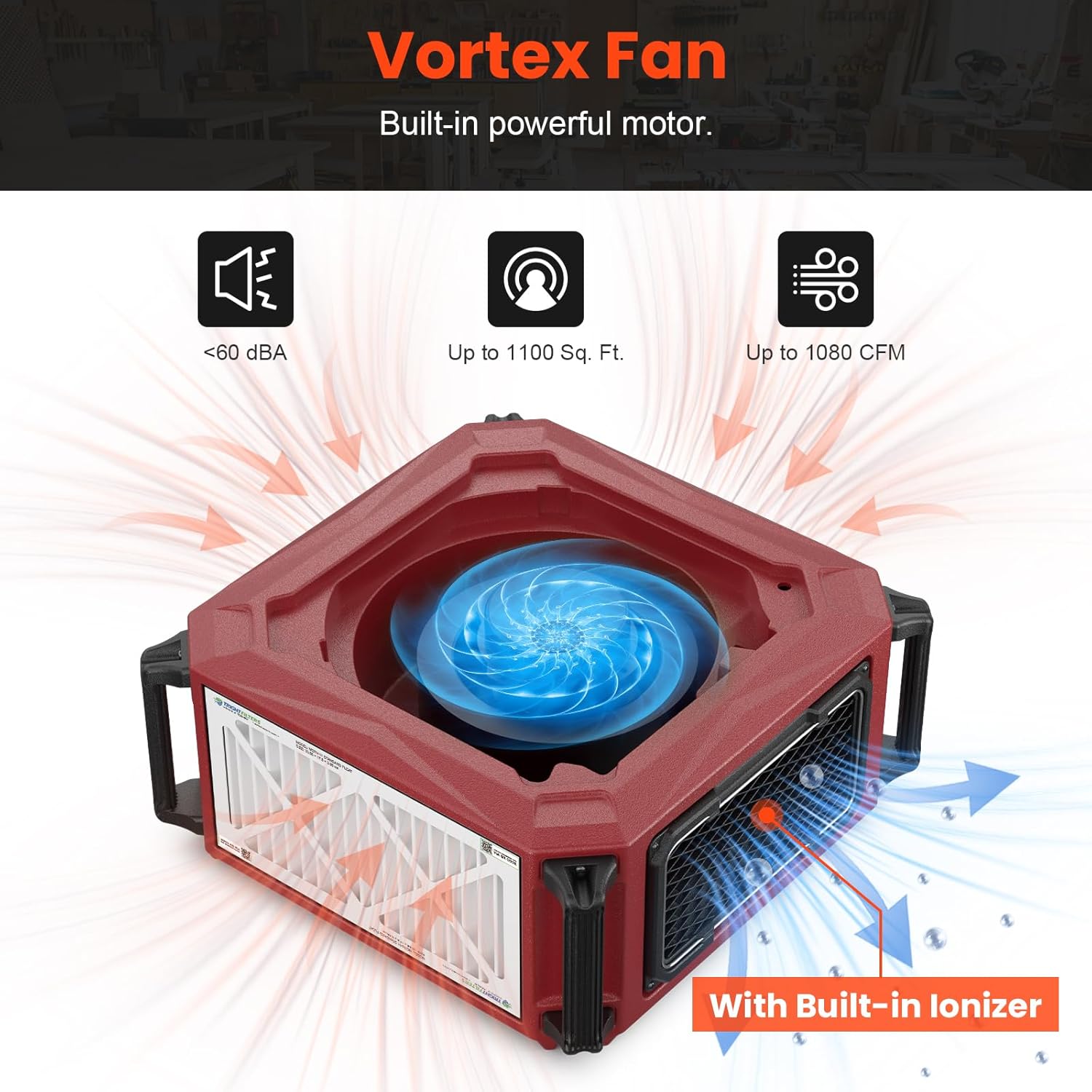 Abestorm 270 Degree Intake Air Filtration System Built-in Ionizer | DecDust 1080IG