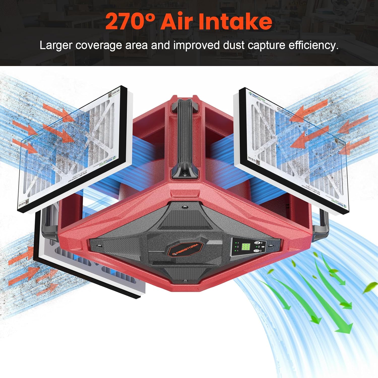 Abestorm 270 Degree Intake Air Filtration System Built-in Ionizer | DecDust 1080IG