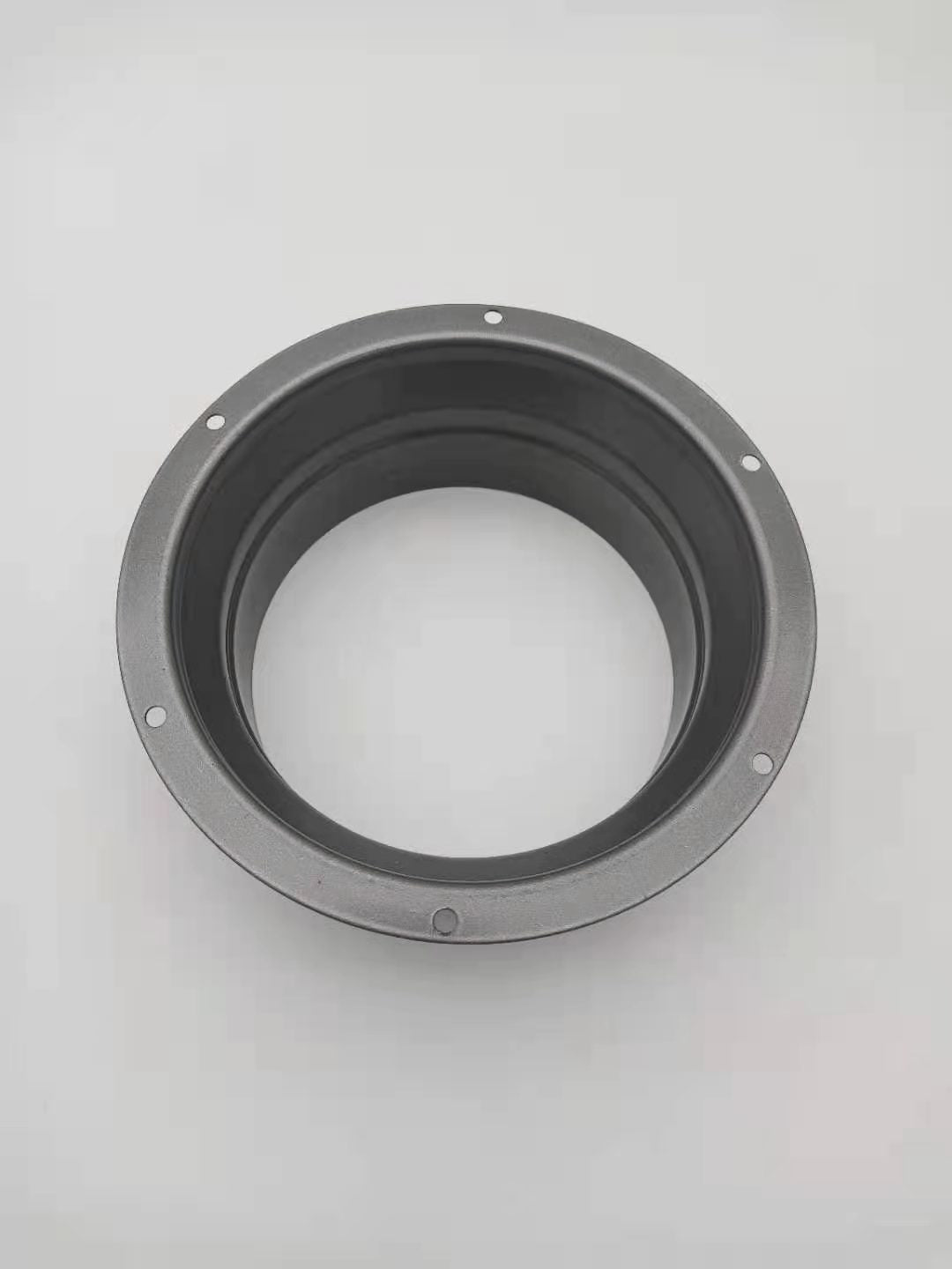 New Air System Flange Interface 75, Black Plastic Straight Dryer Vent Wall Plate Wall Trim Pipe Collar, for Heating Cooling Ventilation System