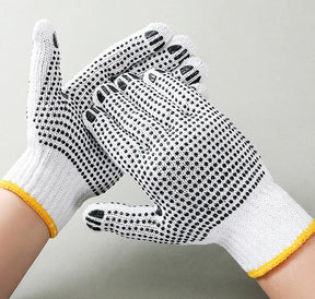 Double-sided dispensing black and white labor protection gloves
