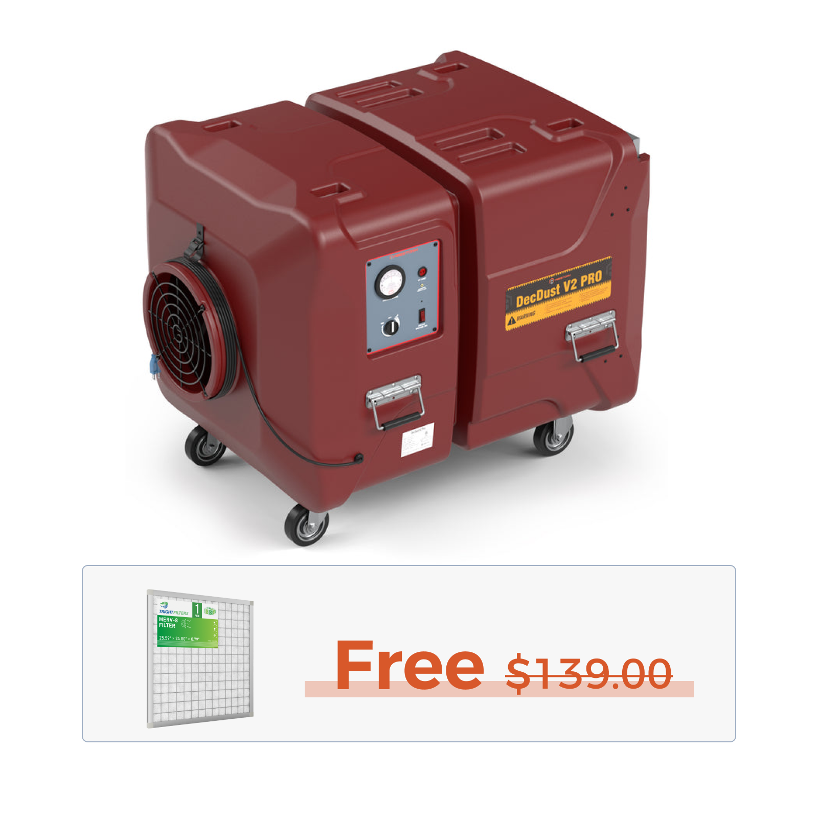 Abestorm 2000 CFM HEPA V2 Pro Air Scrubber with 3-Stage Filtration System , UV-C Light