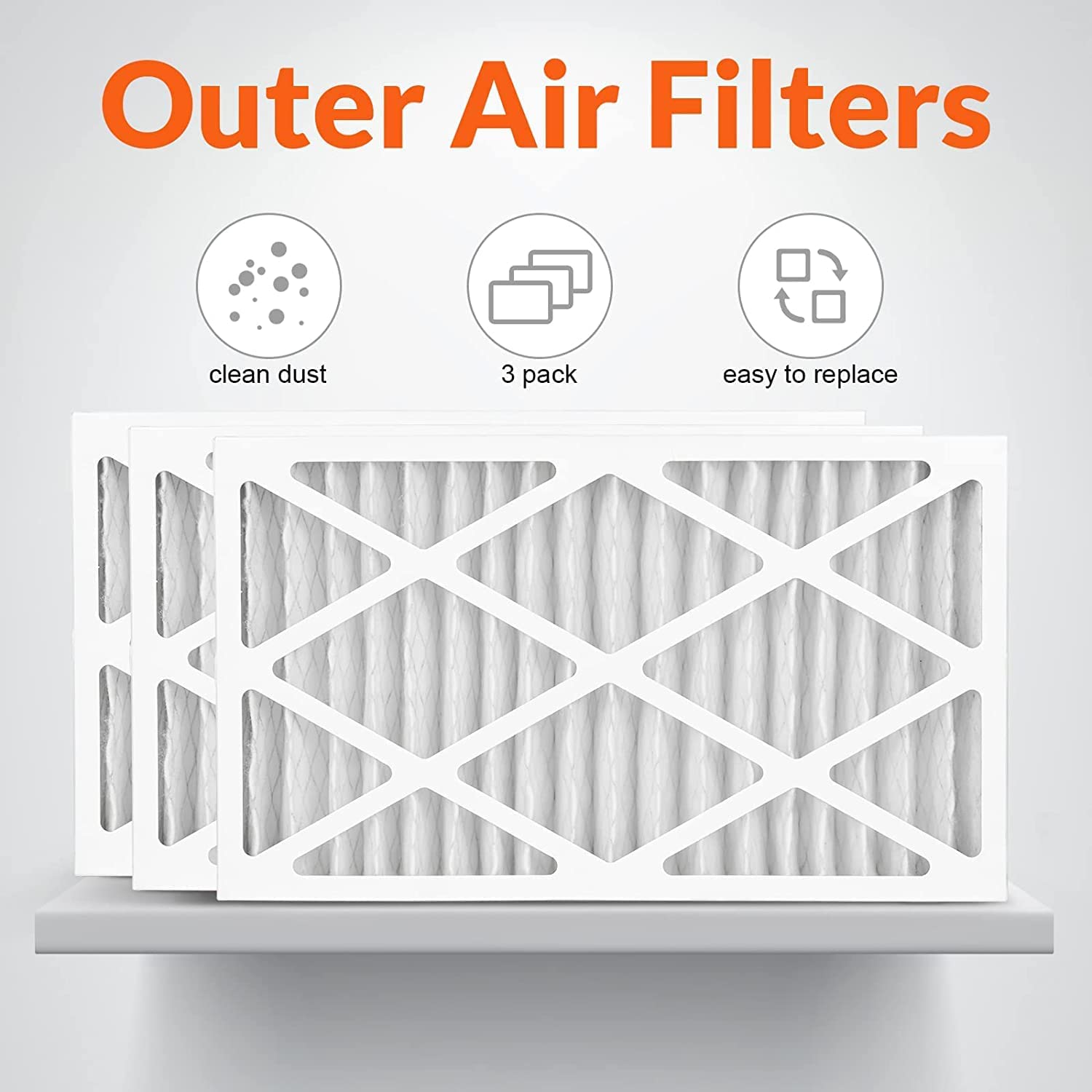 Abestorm 3 Pack 5-Micron Outer Air Filters for the DecDust 500IG / DecDust 500