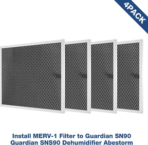 Abestorm 4 Pack MERV-1 Filter for Guardian SN90/SNS90