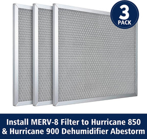 Abestorm 3 Pack MERV-8 Filter for Hurricane850/Hurricane900