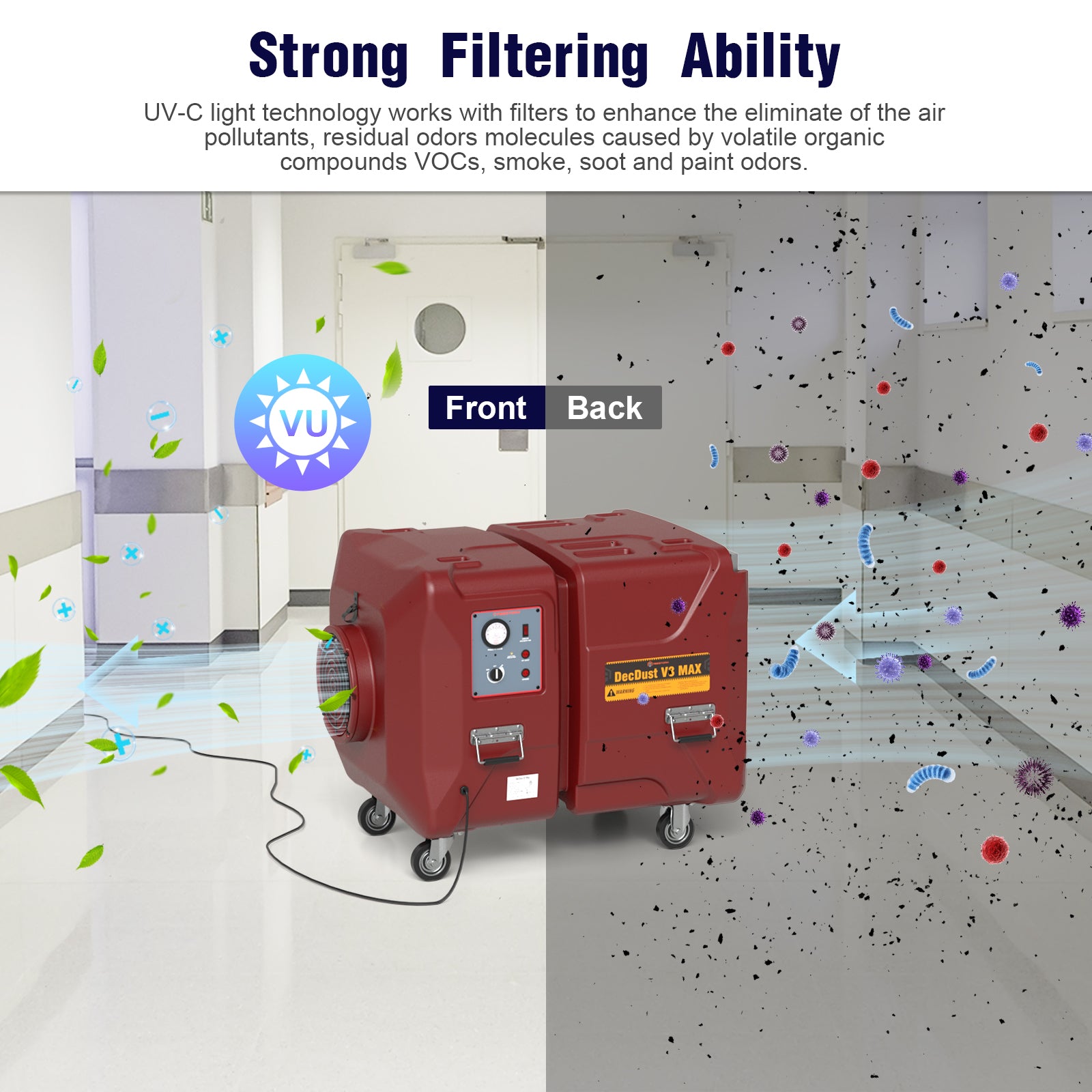 2000 CFM commercial Air Scrubber